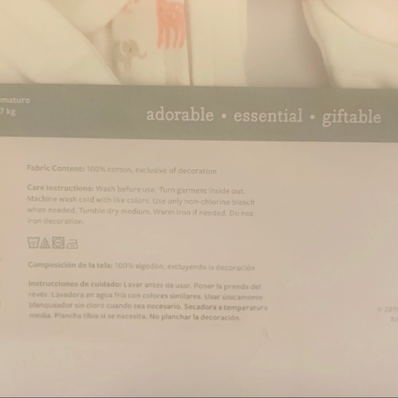 Carters “Pre Set”” Sleeper, Bib & Cap - Picture 3 of 5